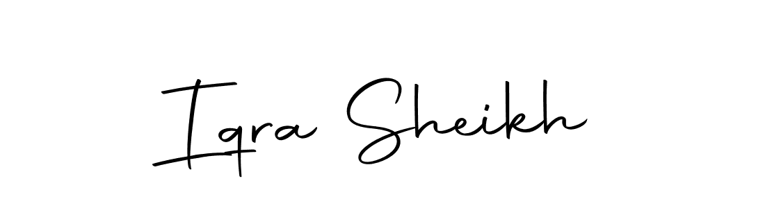 Design your own signature with our free online signature maker. With this signature software, you can create a handwritten (Autography-DOLnW) signature for name Iqra Sheikh. Iqra Sheikh signature style 10 images and pictures png
