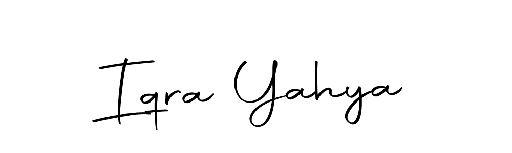 How to make Iqra Yahya signature? Autography-DOLnW is a professional autograph style. Create handwritten signature for Iqra Yahya name. Iqra Yahya signature style 10 images and pictures png