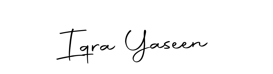 How to make Iqra Yaseen name signature. Use Autography-DOLnW style for creating short signs online. This is the latest handwritten sign. Iqra Yaseen signature style 10 images and pictures png