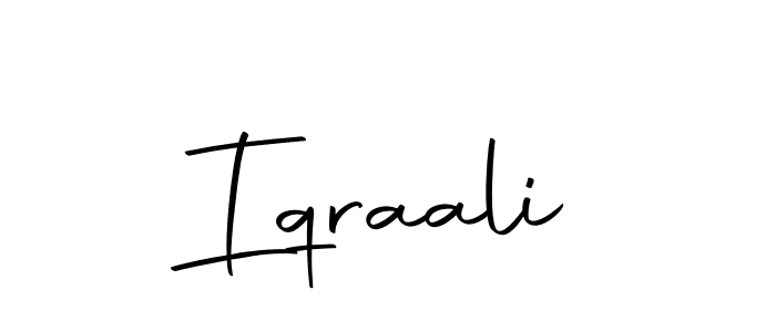Use a signature maker to create a handwritten signature online. With this signature software, you can design (Autography-DOLnW) your own signature for name Iqraali. Iqraali signature style 10 images and pictures png