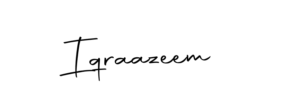 Make a beautiful signature design for name Iqraazeem. Use this online signature maker to create a handwritten signature for free. Iqraazeem signature style 10 images and pictures png