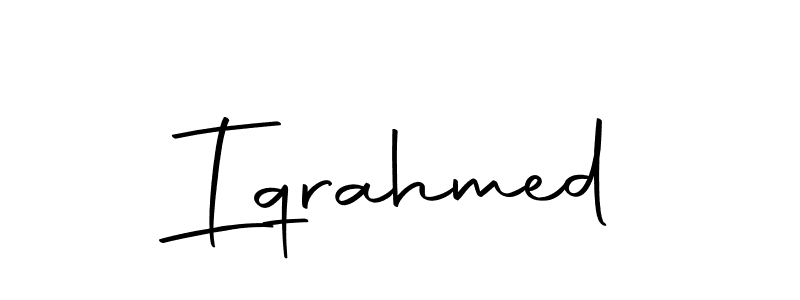 You should practise on your own different ways (Autography-DOLnW) to write your name (Iqrahmed) in signature. don't let someone else do it for you. Iqrahmed signature style 10 images and pictures png