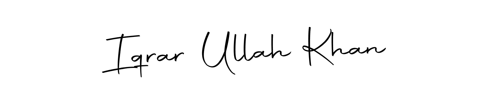 The best way (Autography-DOLnW) to make a short signature is to pick only two or three words in your name. The name Iqrar Ullah Khan include a total of six letters. For converting this name. Iqrar Ullah Khan signature style 10 images and pictures png