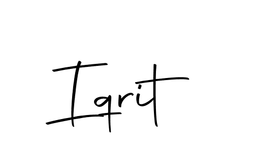 Create a beautiful signature design for name Iqrit. With this signature (Autography-DOLnW) fonts, you can make a handwritten signature for free. Iqrit signature style 10 images and pictures png
