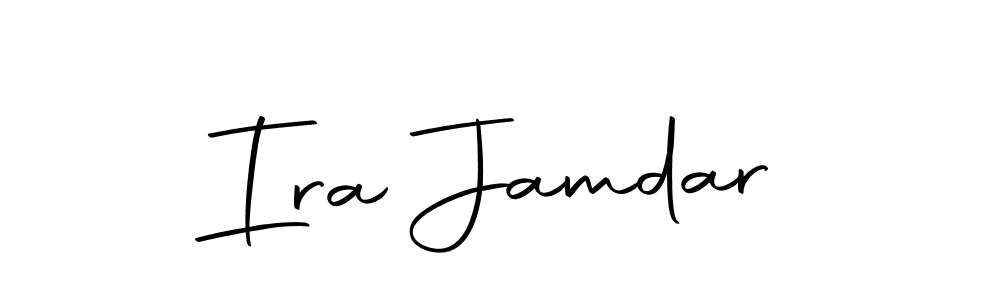 Create a beautiful signature design for name Ira Jamdar. With this signature (Autography-DOLnW) fonts, you can make a handwritten signature for free. Ira Jamdar signature style 10 images and pictures png