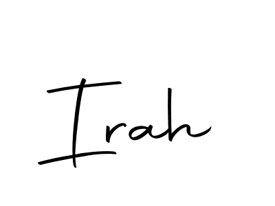 Irah stylish signature style. Best Handwritten Sign (Autography-DOLnW) for my name. Handwritten Signature Collection Ideas for my name Irah. Irah signature style 10 images and pictures png