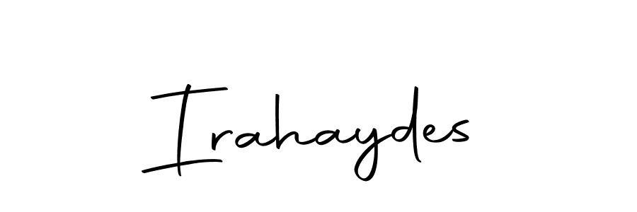 Design your own signature with our free online signature maker. With this signature software, you can create a handwritten (Autography-DOLnW) signature for name Irahaydes. Irahaydes signature style 10 images and pictures png