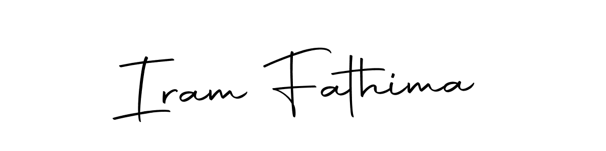 How to make Iram Fathima name signature. Use Autography-DOLnW style for creating short signs online. This is the latest handwritten sign. Iram Fathima signature style 10 images and pictures png