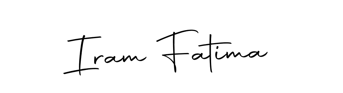 Create a beautiful signature design for name Iram Fatima. With this signature (Autography-DOLnW) fonts, you can make a handwritten signature for free. Iram Fatima signature style 10 images and pictures png