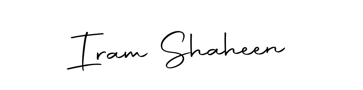 Make a beautiful signature design for name Iram Shaheen. With this signature (Autography-DOLnW) style, you can create a handwritten signature for free. Iram Shaheen signature style 10 images and pictures png