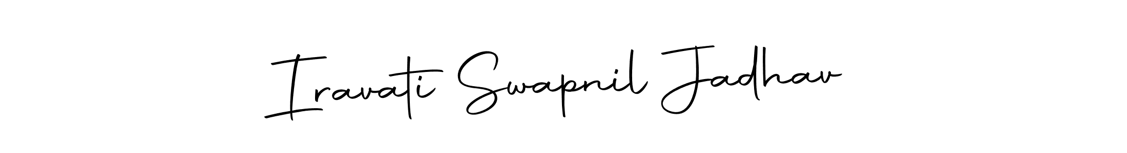 How to make Iravati Swapnil Jadhav name signature. Use Autography-DOLnW style for creating short signs online. This is the latest handwritten sign. Iravati Swapnil Jadhav signature style 10 images and pictures png