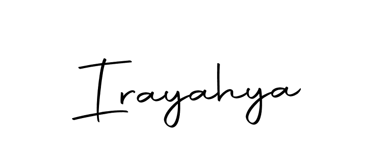 Create a beautiful signature design for name Irayahya. With this signature (Autography-DOLnW) fonts, you can make a handwritten signature for free. Irayahya signature style 10 images and pictures png