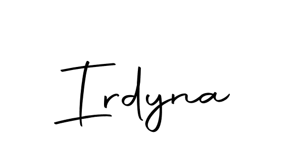 Irdyna stylish signature style. Best Handwritten Sign (Autography-DOLnW) for my name. Handwritten Signature Collection Ideas for my name Irdyna. Irdyna signature style 10 images and pictures png