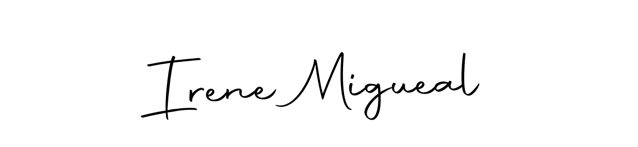 Design your own signature with our free online signature maker. With this signature software, you can create a handwritten (Autography-DOLnW) signature for name Irene Migueal. Irene Migueal signature style 10 images and pictures png