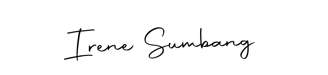 How to make Irene Sumbang name signature. Use Autography-DOLnW style for creating short signs online. This is the latest handwritten sign. Irene Sumbang signature style 10 images and pictures png