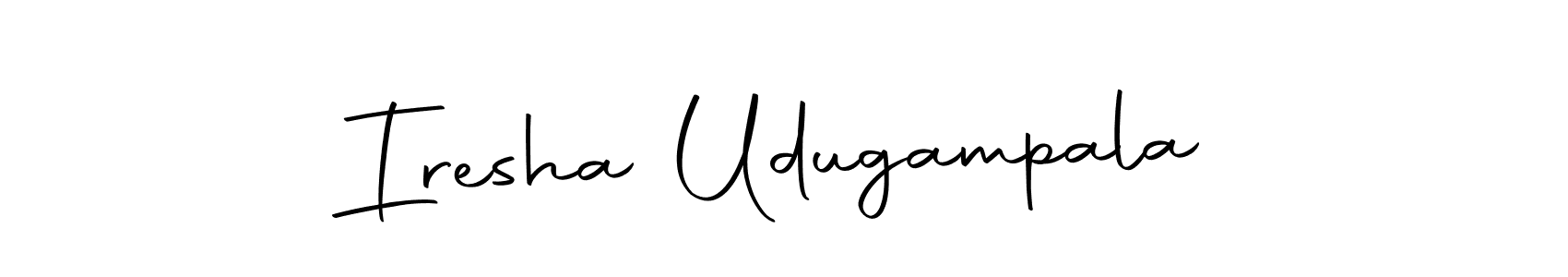 Autography-DOLnW is a professional signature style that is perfect for those who want to add a touch of class to their signature. It is also a great choice for those who want to make their signature more unique. Get Iresha Udugampala name to fancy signature for free. Iresha Udugampala signature style 10 images and pictures png