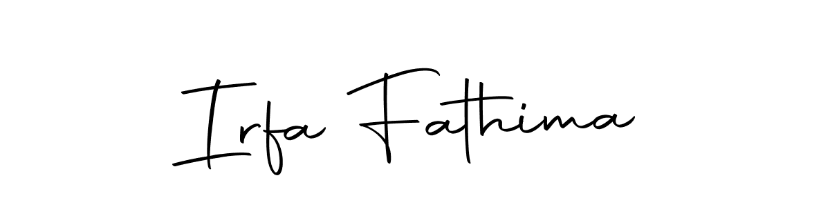 Design your own signature with our free online signature maker. With this signature software, you can create a handwritten (Autography-DOLnW) signature for name Irfa Fathima. Irfa Fathima signature style 10 images and pictures png