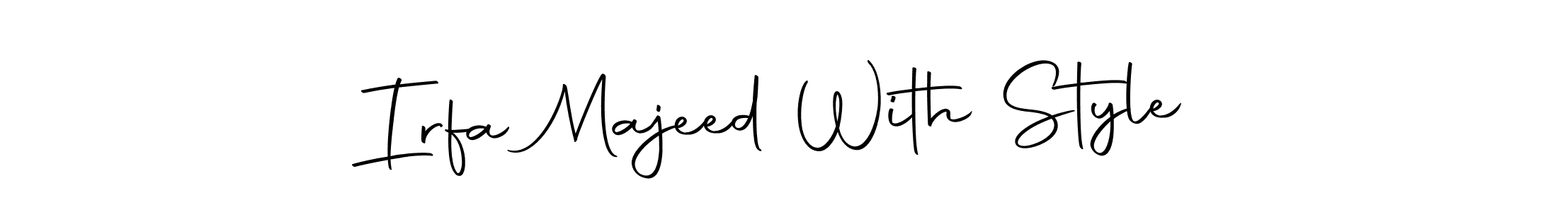 Autography-DOLnW is a professional signature style that is perfect for those who want to add a touch of class to their signature. It is also a great choice for those who want to make their signature more unique. Get Irfa Majeed With Style name to fancy signature for free. Irfa Majeed With Style signature style 10 images and pictures png