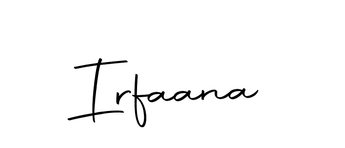 Use a signature maker to create a handwritten signature online. With this signature software, you can design (Autography-DOLnW) your own signature for name Irfaana. Irfaana signature style 10 images and pictures png