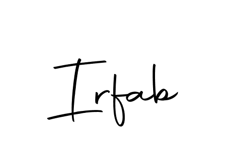 Here are the top 10 professional signature styles for the name Irfab. These are the best autograph styles you can use for your name. Irfab signature style 10 images and pictures png