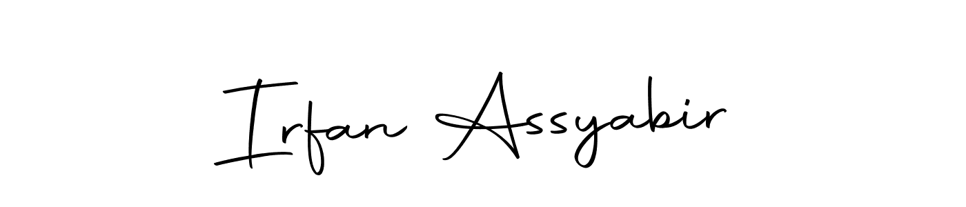 Create a beautiful signature design for name Irfan Assyabir. With this signature (Autography-DOLnW) fonts, you can make a handwritten signature for free. Irfan Assyabir signature style 10 images and pictures png