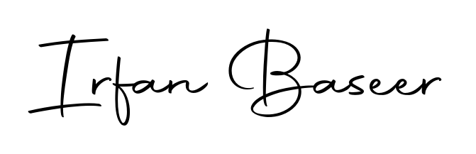 Personalize your online presence with Irfan Baseer signature rendered in elegant Autography-DOLnW font. Great for website footers and blogs. Irfan Baseer signature style 10 images and pictures png