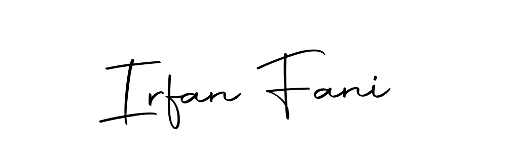 Create a beautiful signature design for name Irfan Fani. With this signature (Autography-DOLnW) fonts, you can make a handwritten signature for free. Irfan Fani signature style 10 images and pictures png
