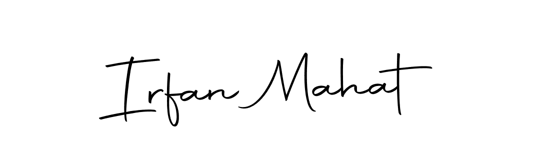 You should practise on your own different ways (Autography-DOLnW) to write your name (Irfan Mahat) in signature. don't let someone else do it for you. Irfan Mahat signature style 10 images and pictures png