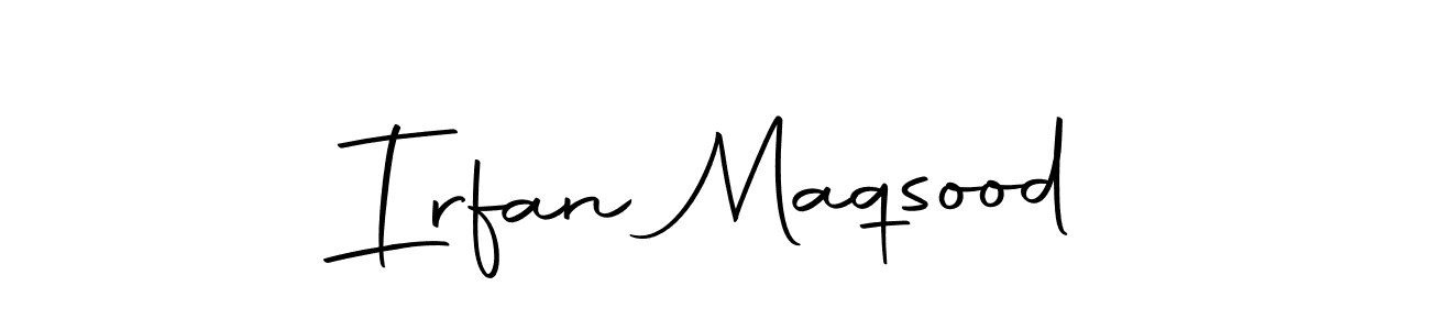 How to make Irfan Maqsood name signature. Use Autography-DOLnW style for creating short signs online. This is the latest handwritten sign. Irfan Maqsood signature style 10 images and pictures png