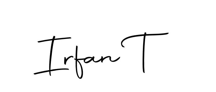 You should practise on your own different ways (Autography-DOLnW) to write your name (Irfan T) in signature. don't let someone else do it for you. Irfan T signature style 10 images and pictures png