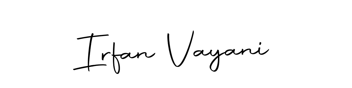 You can use this online signature creator to create a handwritten signature for the name Irfan Vayani. This is the best online autograph maker. Irfan Vayani signature style 10 images and pictures png