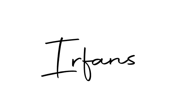 Design your own signature with our free online signature maker. With this signature software, you can create a handwritten (Autography-DOLnW) signature for name Irfans. Irfans signature style 10 images and pictures png