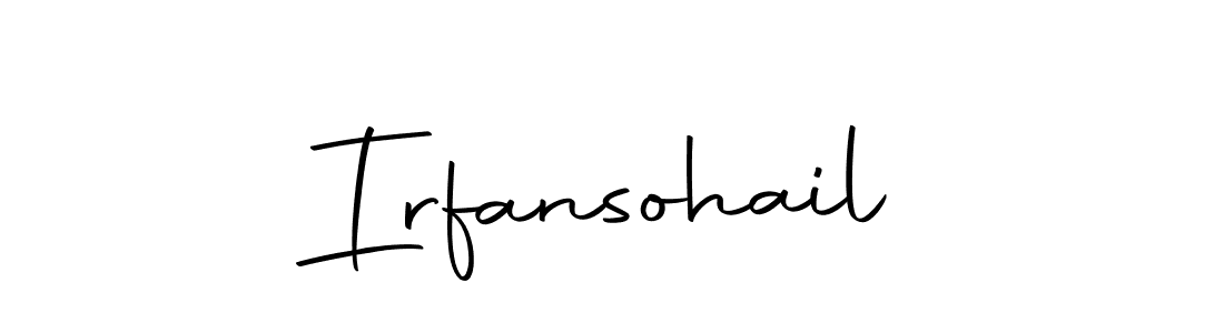 How to make Irfansohail name signature. Use Autography-DOLnW style for creating short signs online. This is the latest handwritten sign. Irfansohail signature style 10 images and pictures png