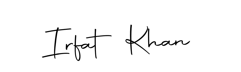 Design your own signature with our free online signature maker. With this signature software, you can create a handwritten (Autography-DOLnW) signature for name Irfat Khan. Irfat Khan signature style 10 images and pictures png