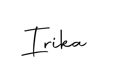 Make a beautiful signature design for name Irika. With this signature (Autography-DOLnW) style, you can create a handwritten signature for free. Irika signature style 10 images and pictures png