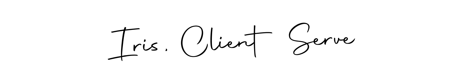 Make a beautiful signature design for name Iris, Client Serve. Use this online signature maker to create a handwritten signature for free. Iris, Client Serve signature style 10 images and pictures png