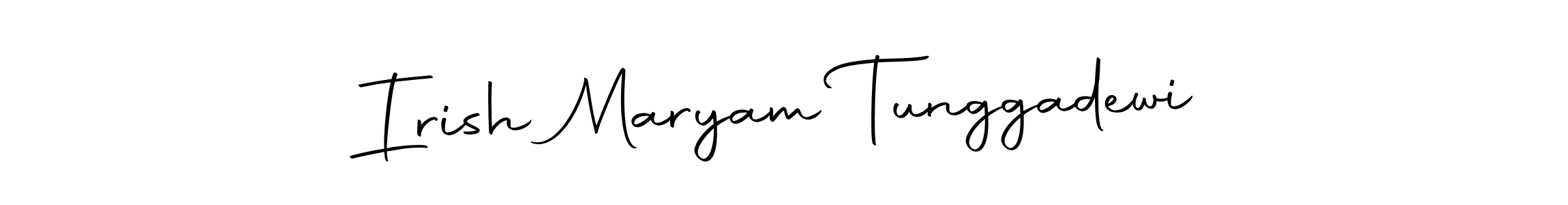 How to make Irish Maryam Tunggadewi name signature. Use Autography-DOLnW style for creating short signs online. This is the latest handwritten sign. Irish Maryam Tunggadewi signature style 10 images and pictures png