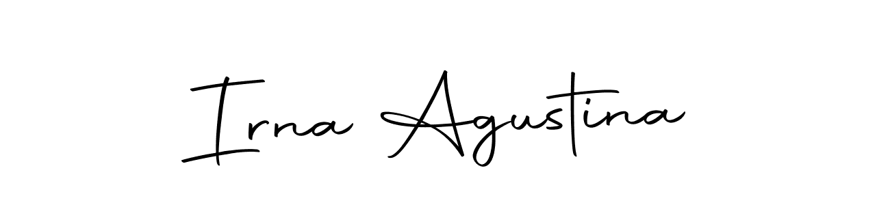 How to make Irna Agustina name signature. Use Autography-DOLnW style for creating short signs online. This is the latest handwritten sign. Irna Agustina signature style 10 images and pictures png