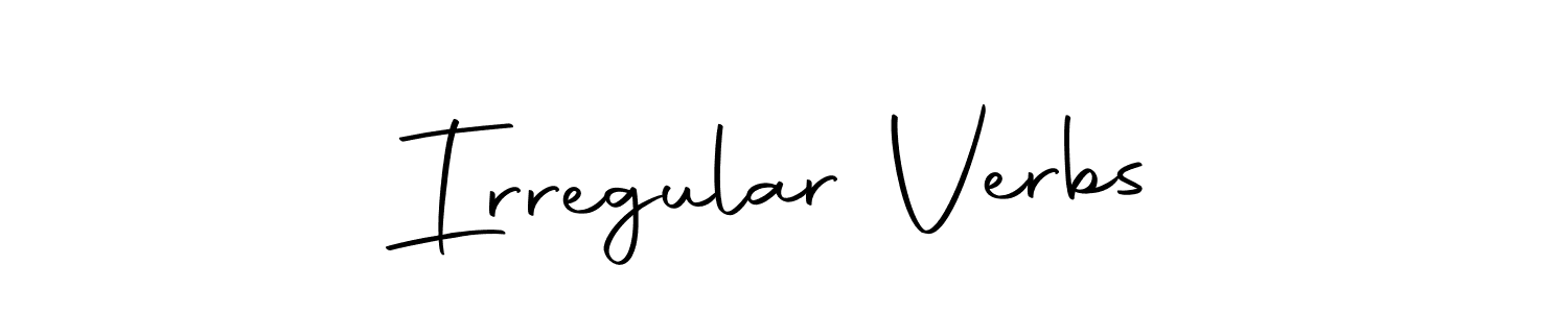 You can use this online signature creator to create a handwritten signature for the name Irregular Verbs. This is the best online autograph maker. Irregular Verbs signature style 10 images and pictures png