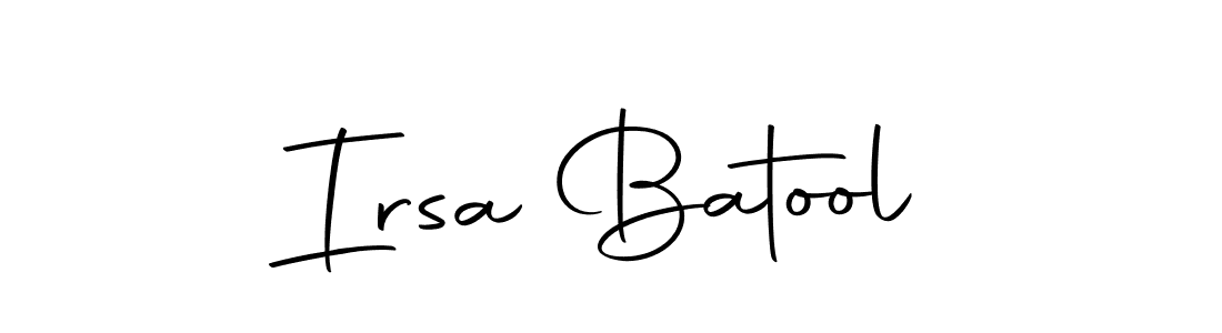 Make a beautiful signature design for name Irsa Batool. Use this online signature maker to create a handwritten signature for free. Irsa Batool signature style 10 images and pictures png
