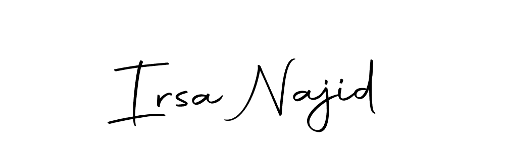 Make a beautiful signature design for name Irsa Najid. With this signature (Autography-DOLnW) style, you can create a handwritten signature for free. Irsa Najid signature style 10 images and pictures png