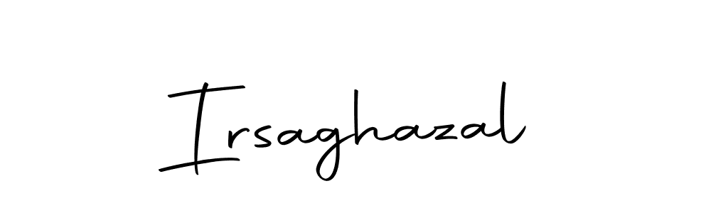 You can use this online signature creator to create a handwritten signature for the name Irsaghazal. This is the best online autograph maker. Irsaghazal signature style 10 images and pictures png