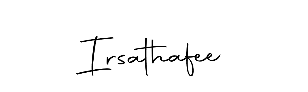 How to make Irsathafee name signature. Use Autography-DOLnW style for creating short signs online. This is the latest handwritten sign. Irsathafee signature style 10 images and pictures png