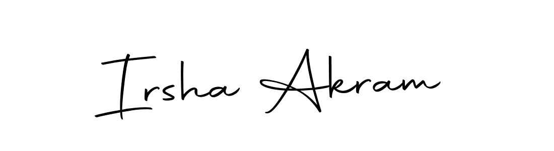 Make a short Irsha Akram signature style. Manage your documents anywhere anytime using Autography-DOLnW. Create and add eSignatures, submit forms, share and send files easily. Irsha Akram signature style 10 images and pictures png