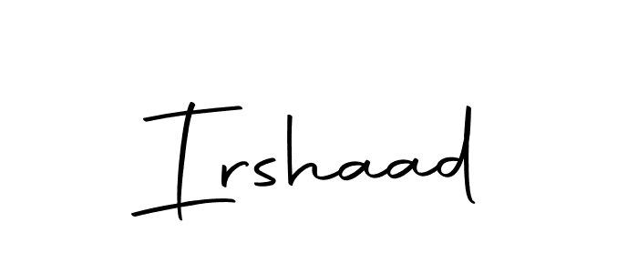 Make a beautiful signature design for name Irshaad. Use this online signature maker to create a handwritten signature for free. Irshaad signature style 10 images and pictures png