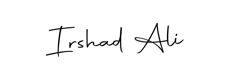 if you are searching for the best signature style for your name Irshad Ali. so please give up your signature search. here we have designed multiple signature styles  using Autography-DOLnW. Irshad Ali signature style 10 images and pictures png