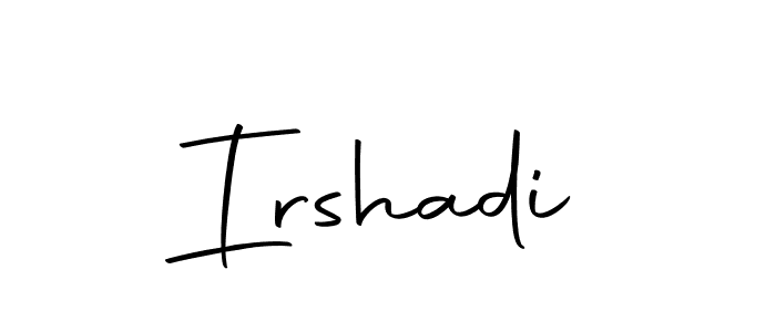 Create a beautiful signature design for name Irshadi. With this signature (Autography-DOLnW) fonts, you can make a handwritten signature for free. Irshadi signature style 10 images and pictures png