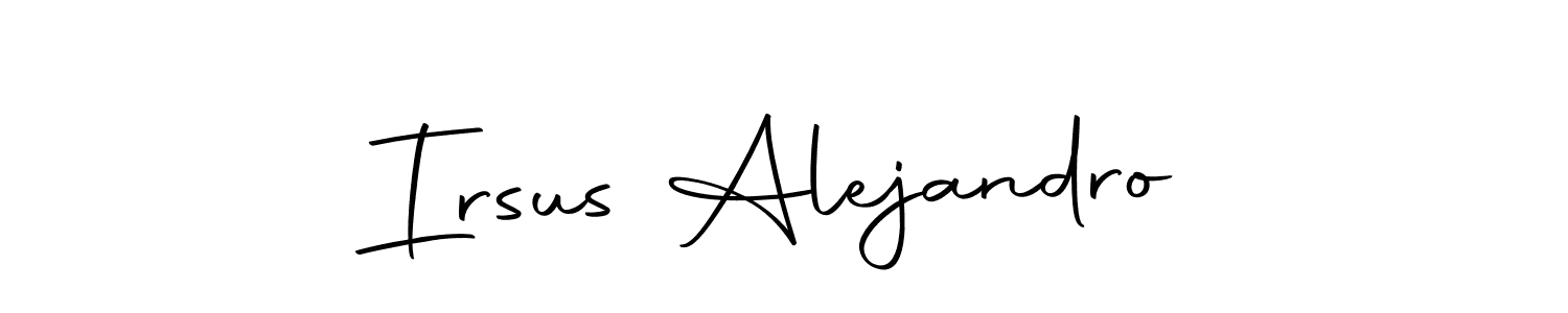 Irsus Alejandro stylish signature style. Best Handwritten Sign (Autography-DOLnW) for my name. Handwritten Signature Collection Ideas for my name Irsus Alejandro. Irsus Alejandro signature style 10 images and pictures png