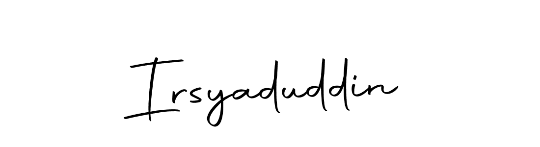 Make a beautiful signature design for name Irsyaduddin. Use this online signature maker to create a handwritten signature for free. Irsyaduddin signature style 10 images and pictures png