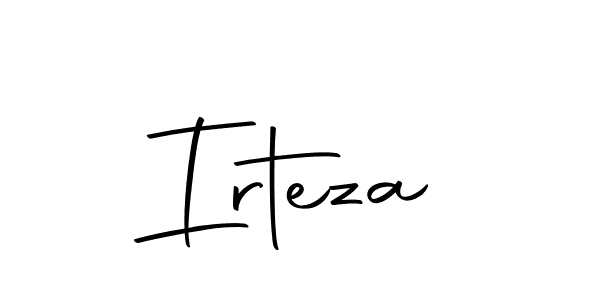 Use a signature maker to create a handwritten signature online. With this signature software, you can design (Autography-DOLnW) your own signature for name Irteza. Irteza signature style 10 images and pictures png